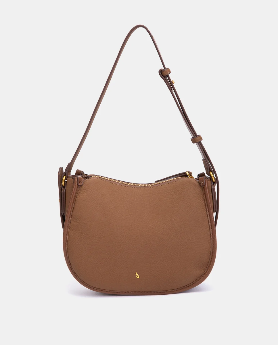 Bandolera en materioales reciclados cognac - Imagen 4