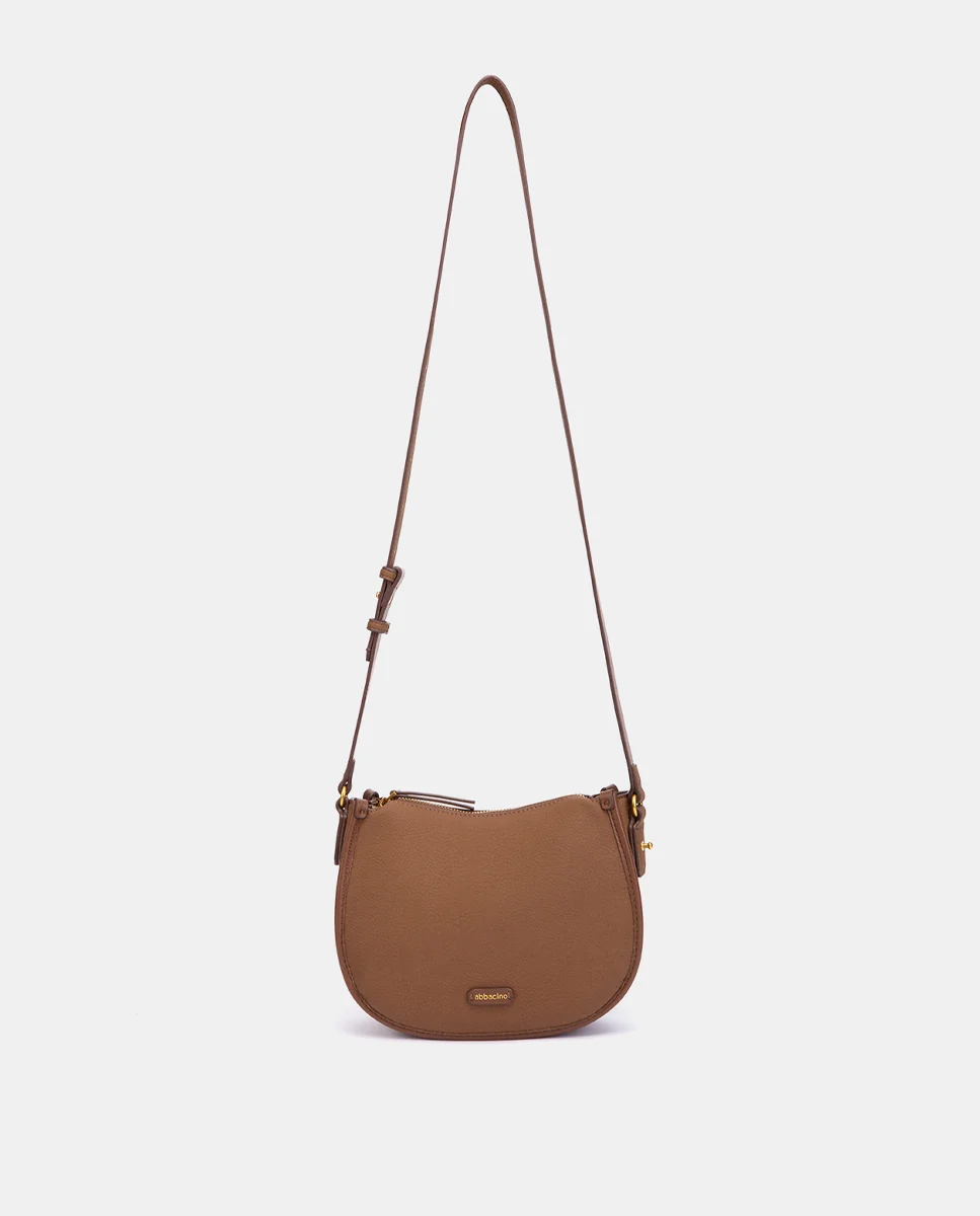 Bandolera en materioales reciclados cognac - Imagen 5