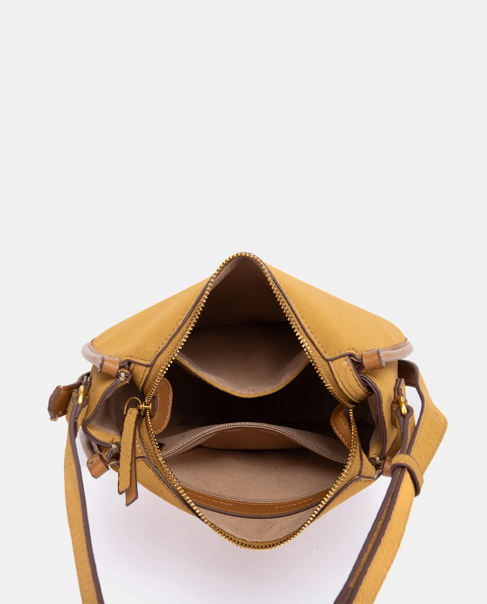 Bandolera en materioales reciclados ámbar - Imagen 8