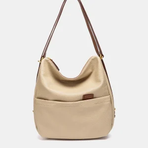 Bolso multifuncional en materiales reciclados beige