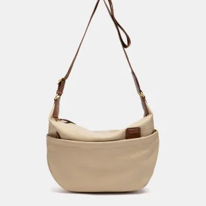 Bandolera en materiales reciclados beige