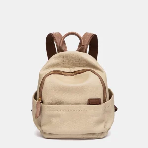 Mochila en materiales reciclados beige