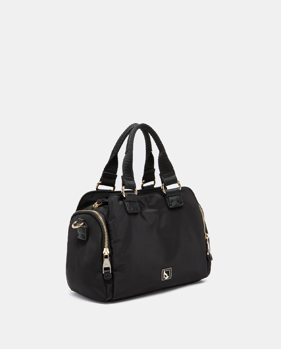 Bolso de mano en materiales reciclados negro - Imagen 3