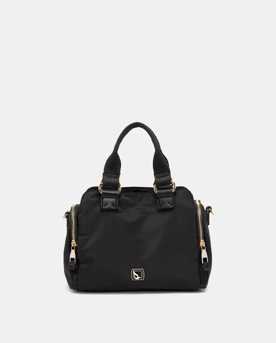 Bolso de mano en materiales reciclados negro