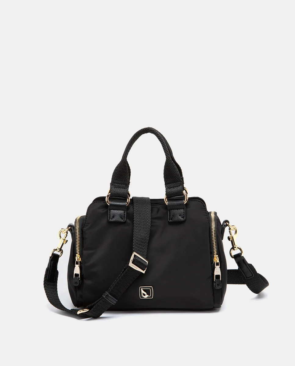 Bolso de mano en materiales reciclados negro - Imagen 5