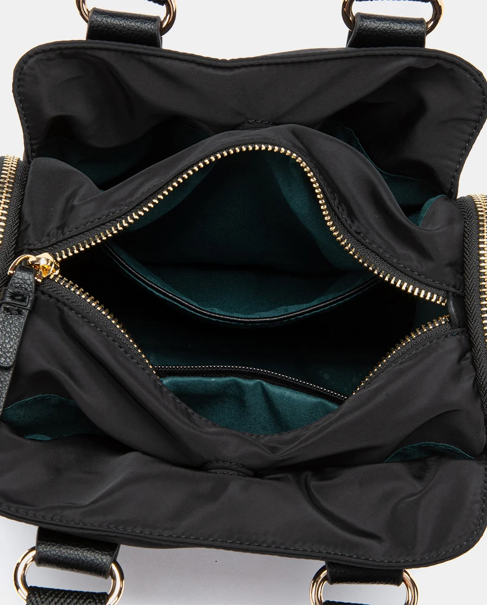 Bolso de mano en materiales reciclados negro - Imagen 7