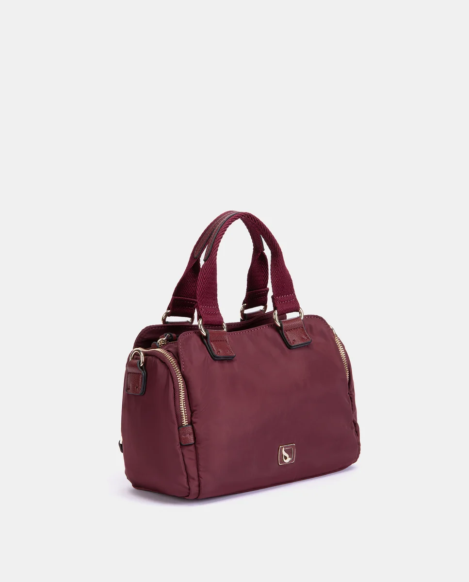 Bolso de mano en materiales reciclados burdeos - Imagen 3
