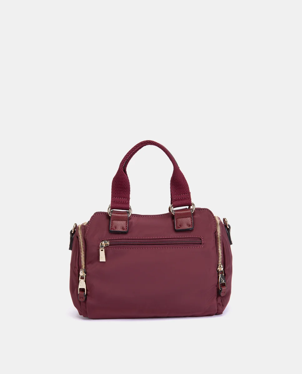 Bolso de mano en materiales reciclados burdeos - Imagen 4
