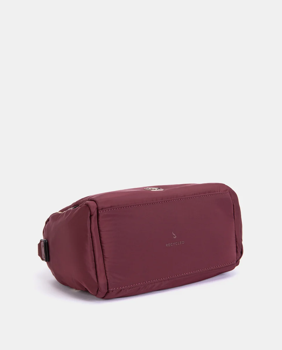 Bolso de mano en materiales reciclados burdeos - Imagen 6