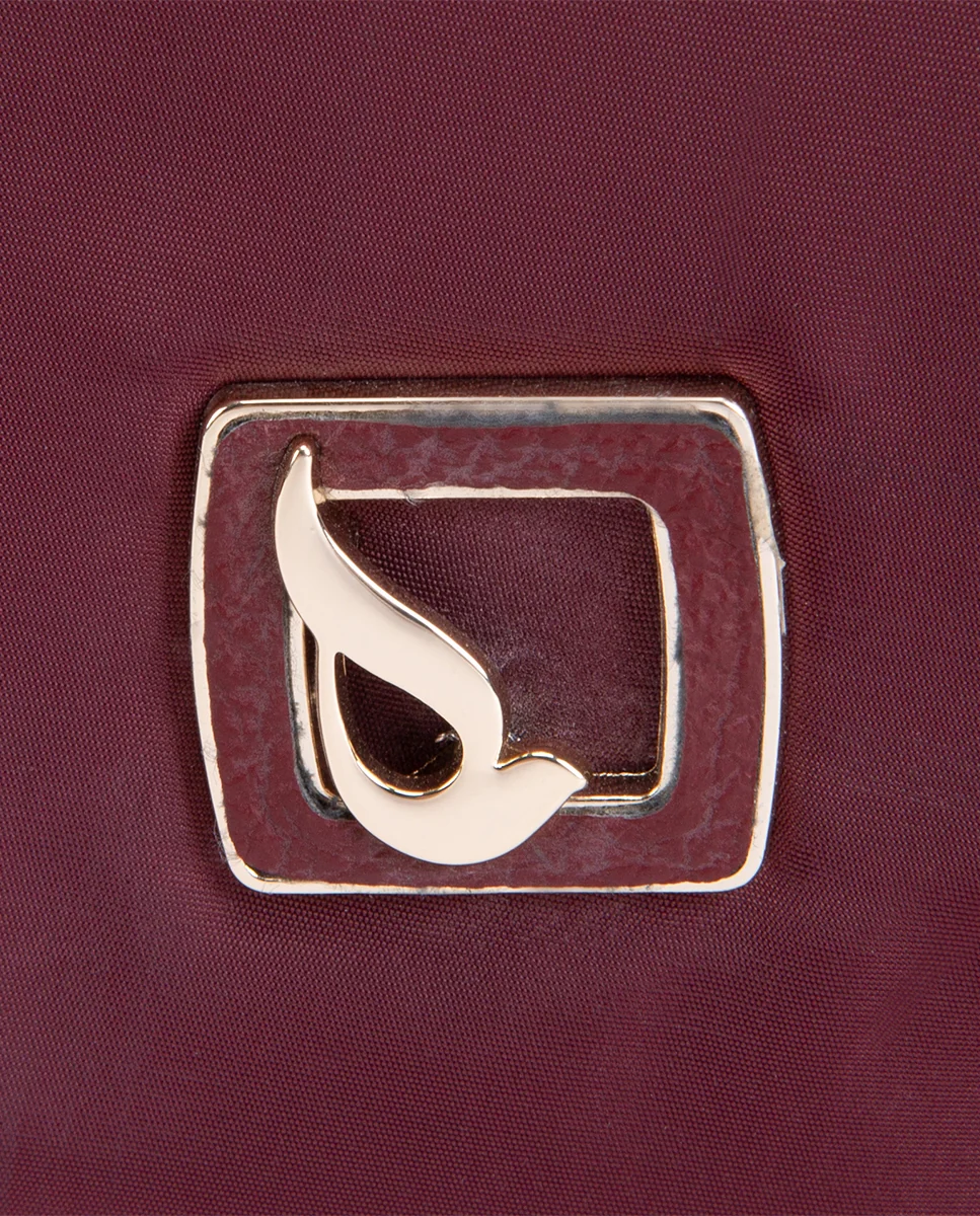 Bolso de mano en materiales reciclados burdeos - Imagen 8