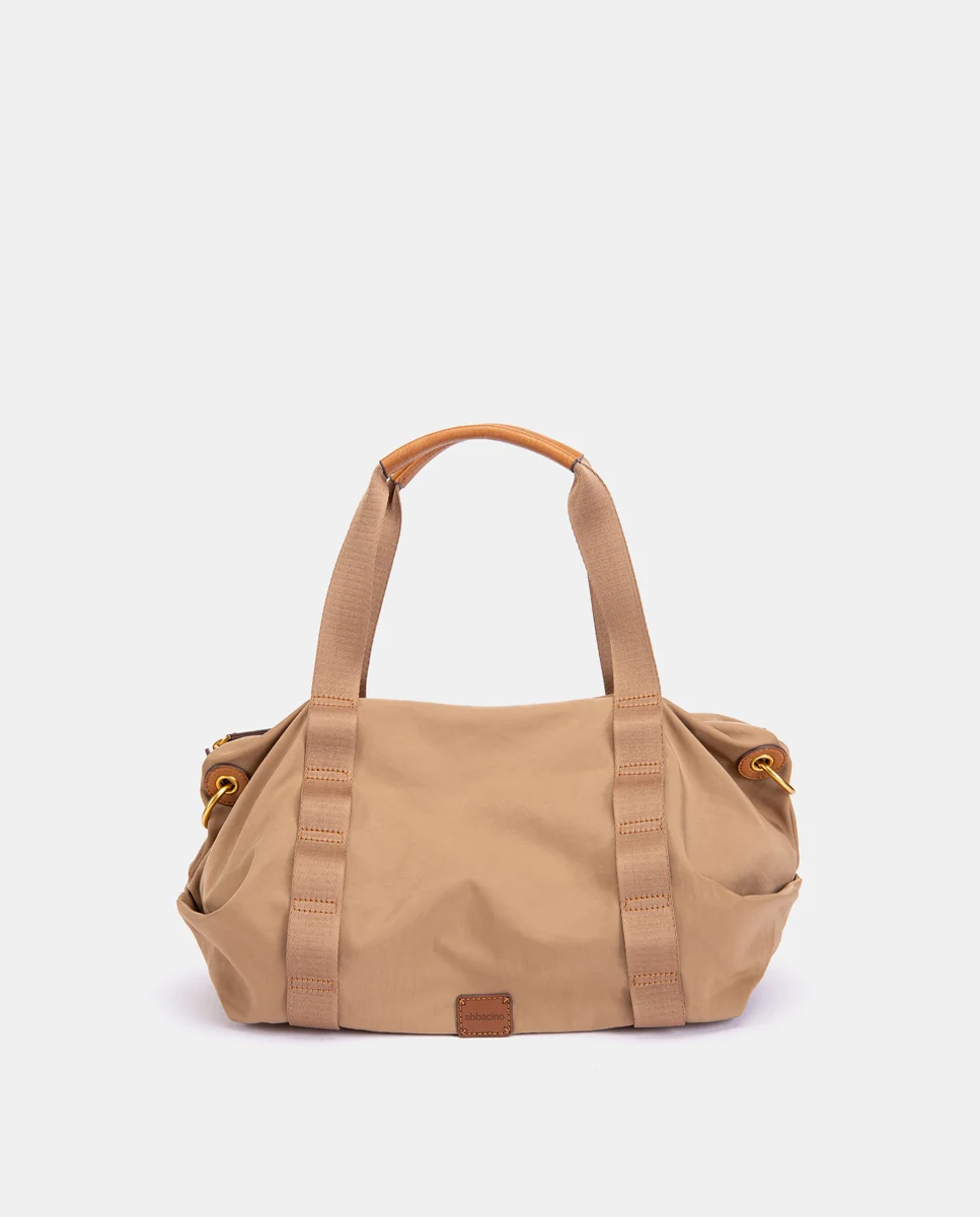 Shopper en materiales reciclados beige