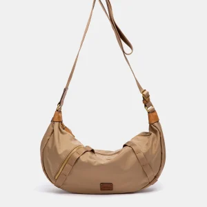 Bandolera en materiales reciclados beige