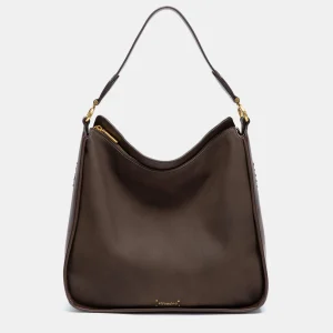 Bolso de hombro en materiales reciclados marrón
