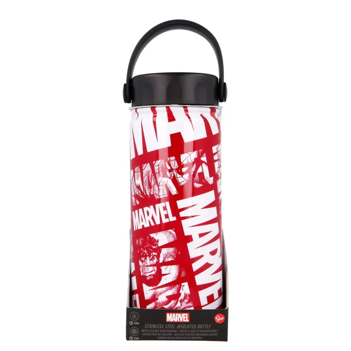 ILUSION BOTELLA ACERO INOX TERMO 530 ML MARVEL - Imagen 2