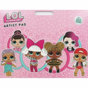 SET LIBRO ARTISTICO + 50 STICKERS PEGATINAS LOL SU
