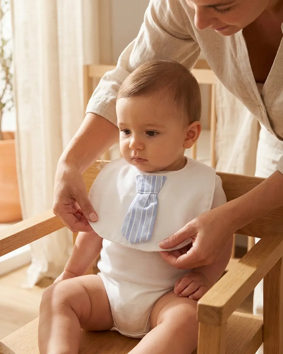 Babero Corbata Rayas - Imagen 4
