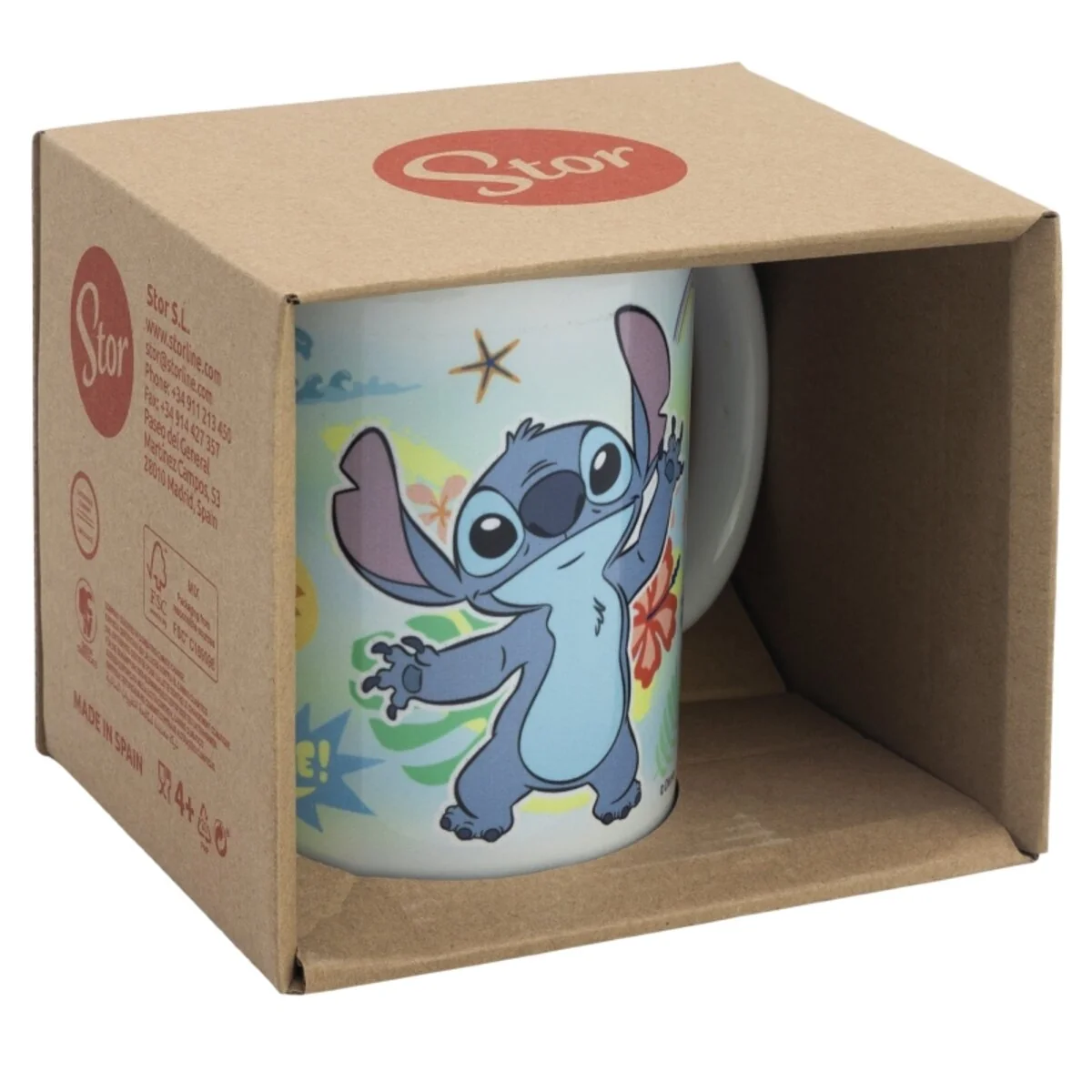 TAZA CERAMICA SB 325 ML EN CAJA REGALO STITCH - Imagen 3