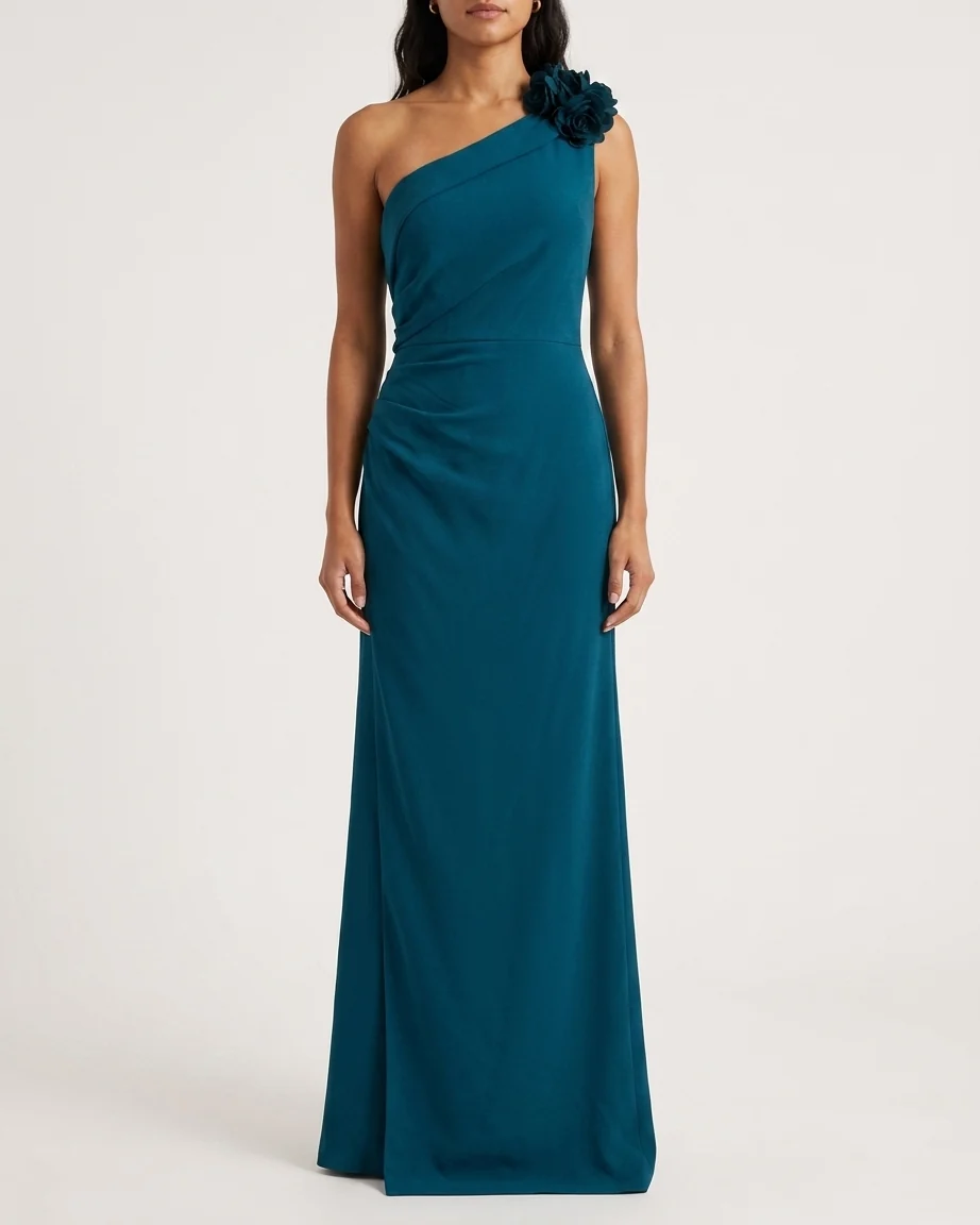 Vestido Rosaura Azul Petróleo - Imagen 3