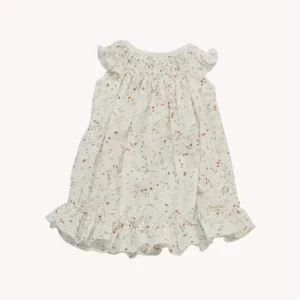 Conjunto Bebé Vestido Alas de Ángel y Bombacha Botánico Acuarela
