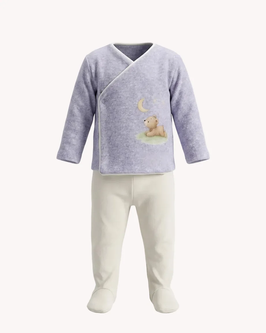 Conjunto Bebé Osito Luna Azul