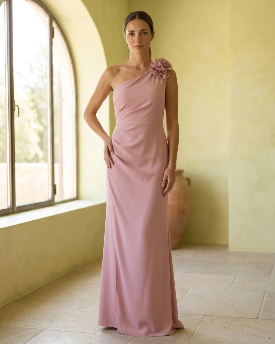 Vestido Rosaura Rosa palo - Imagen 3