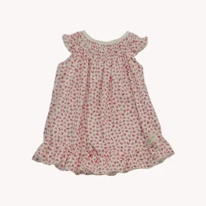 Conjunto Bebé Vestido y Bombacha Floral Hortensias Rosa
