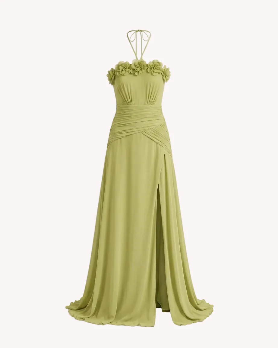 Vestido Flora Verde Manzana