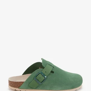 Zueco en serraje verde