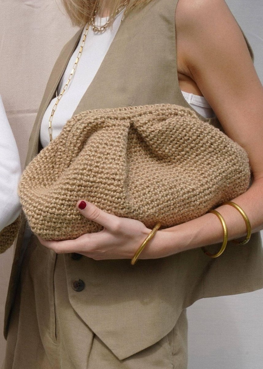 Clutch natural de yute