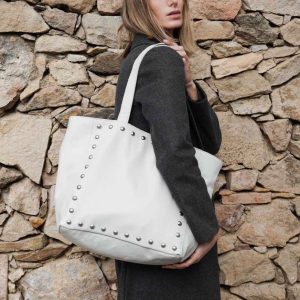 Bolso Blanco Tachuelas Valentina