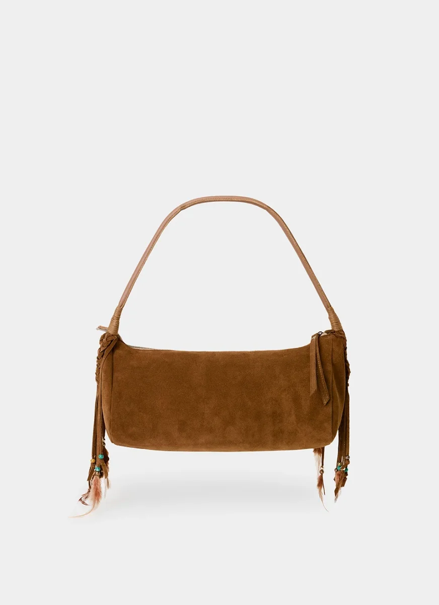 Bolso Beige Mujer Baguette Yuma - Imagen 8