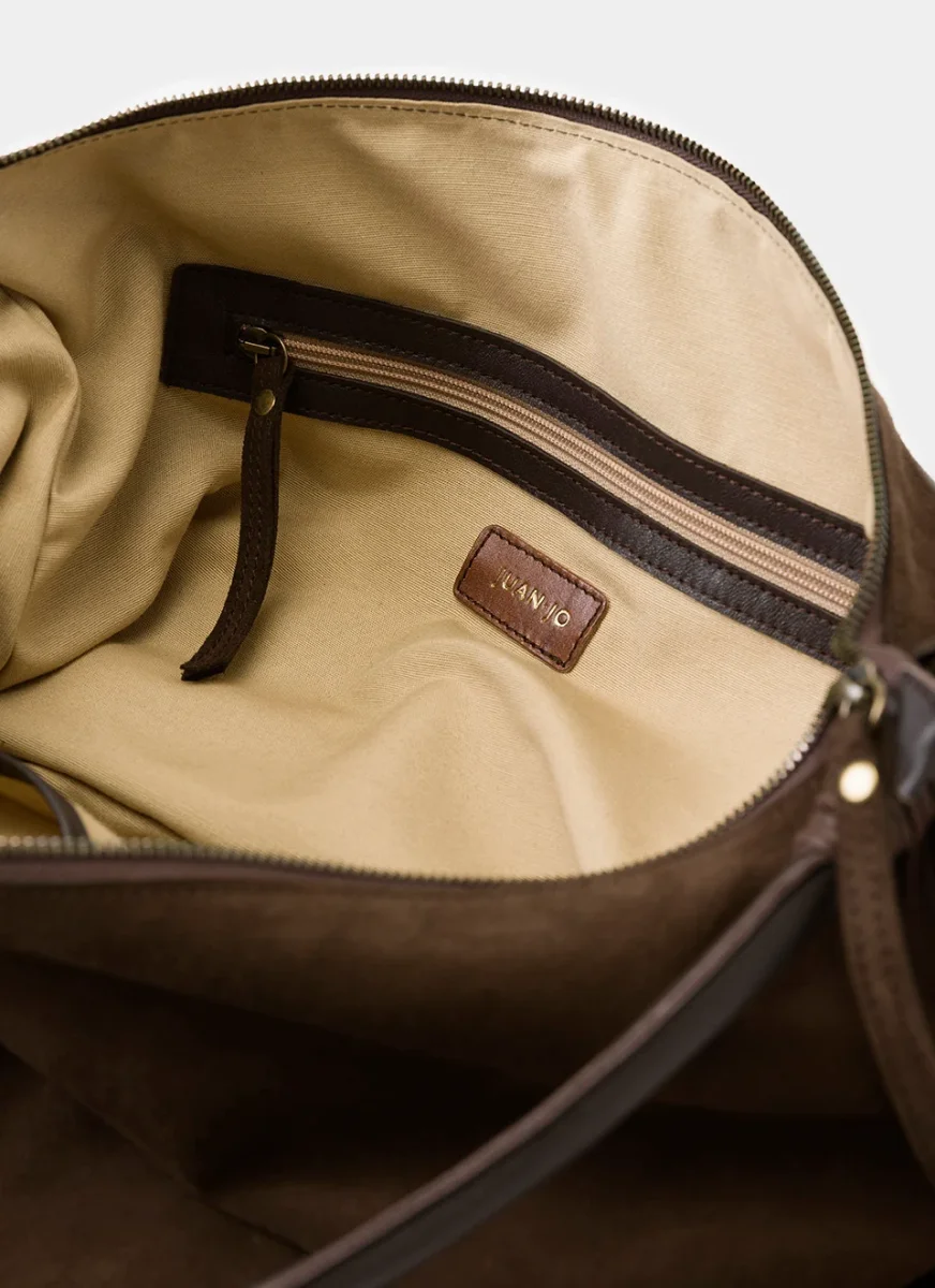 Bolso Ante Marrón Oscuro Maya - Imagen 5