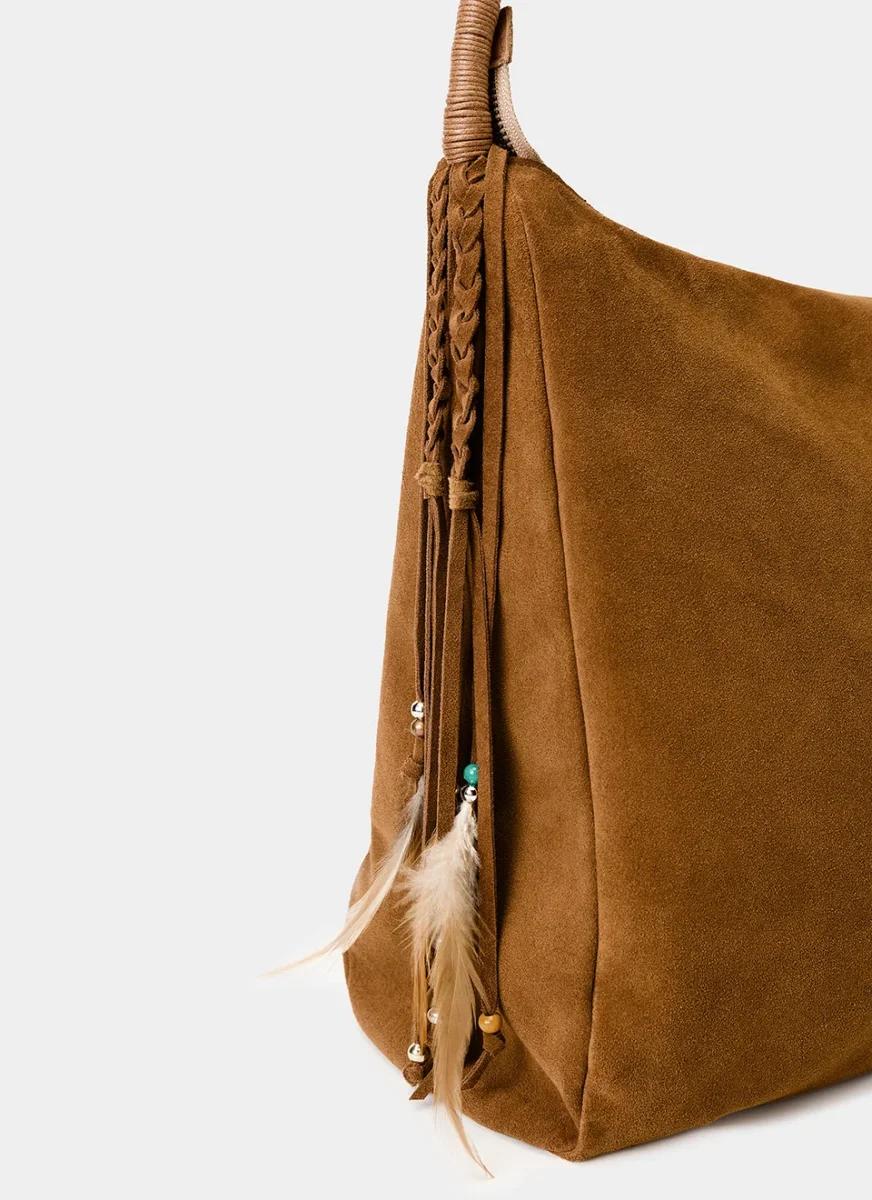 Bolso Ante Marrón Oscuro Maya - Imagen 7