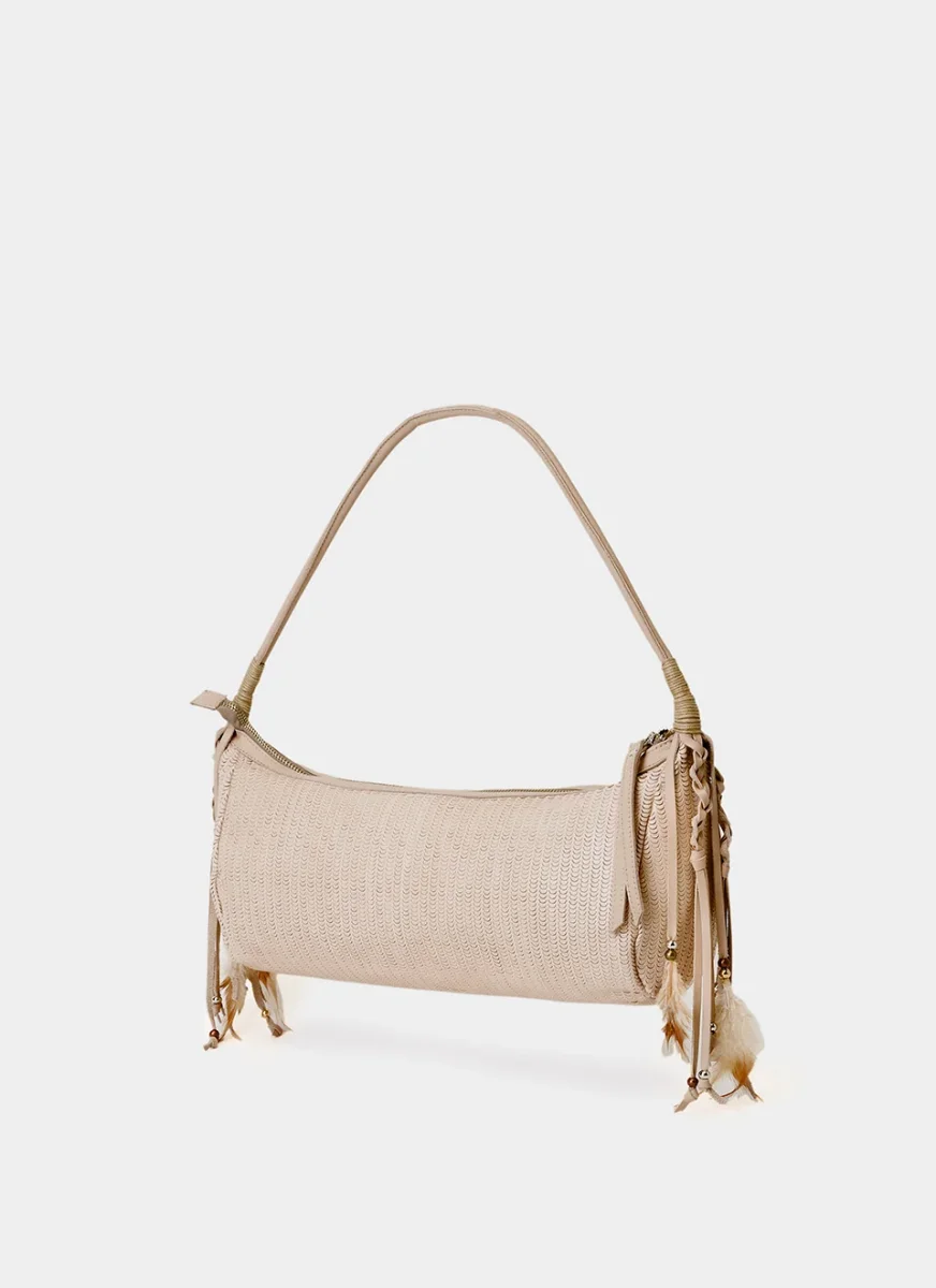 Bolso Beige Mujer Baguette Yuma - Imagen 2