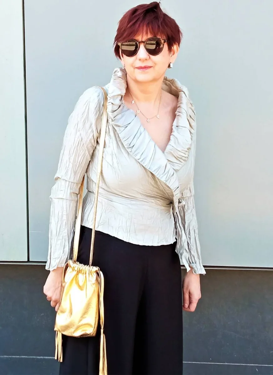 Bolso Plateado Pequeño Mónica - Imagen 6