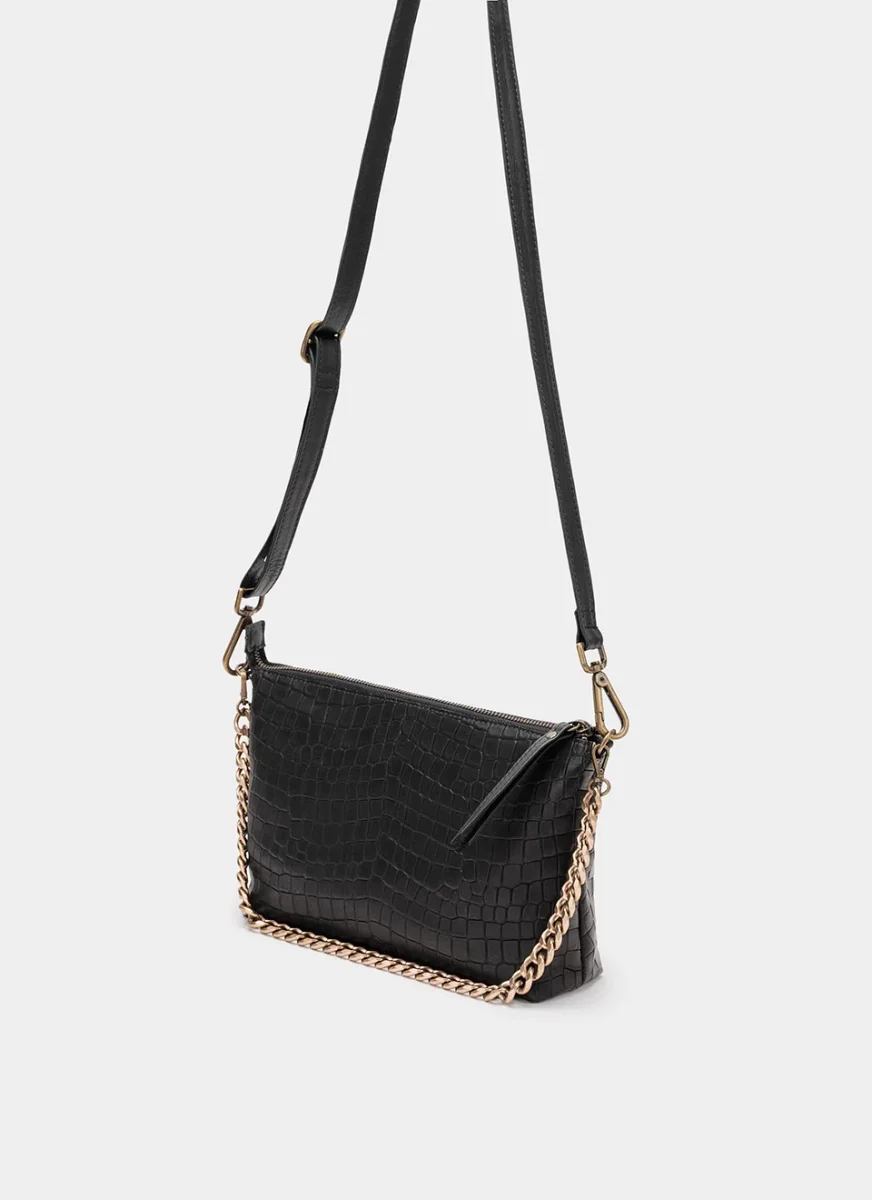 Bolso negro con cadena - Imagen 4