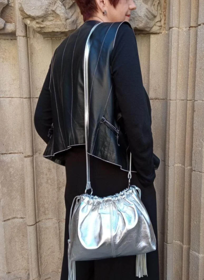 Bolso Dorado Clutch Piel Erica - Imagen 8