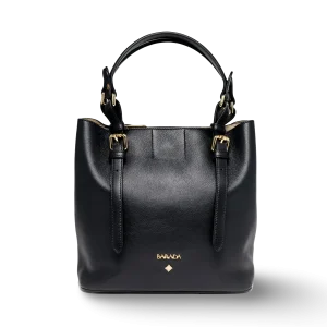 Bolso de mano en piel vacuno con doble asa versátil