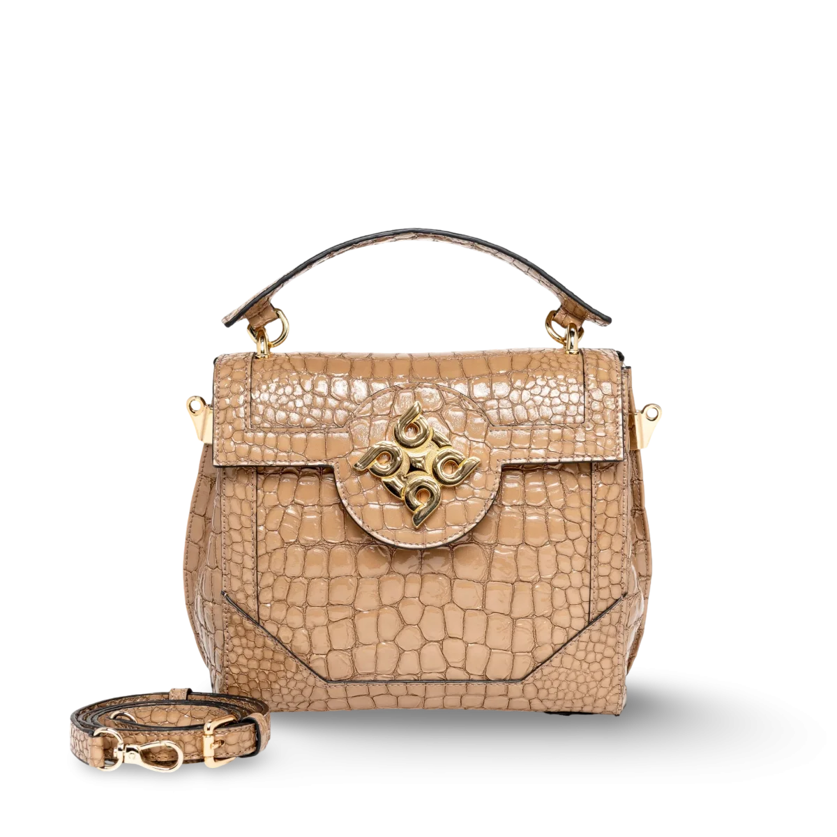 Bolso de lujo para llevar en mano, artesanal en piel caprino