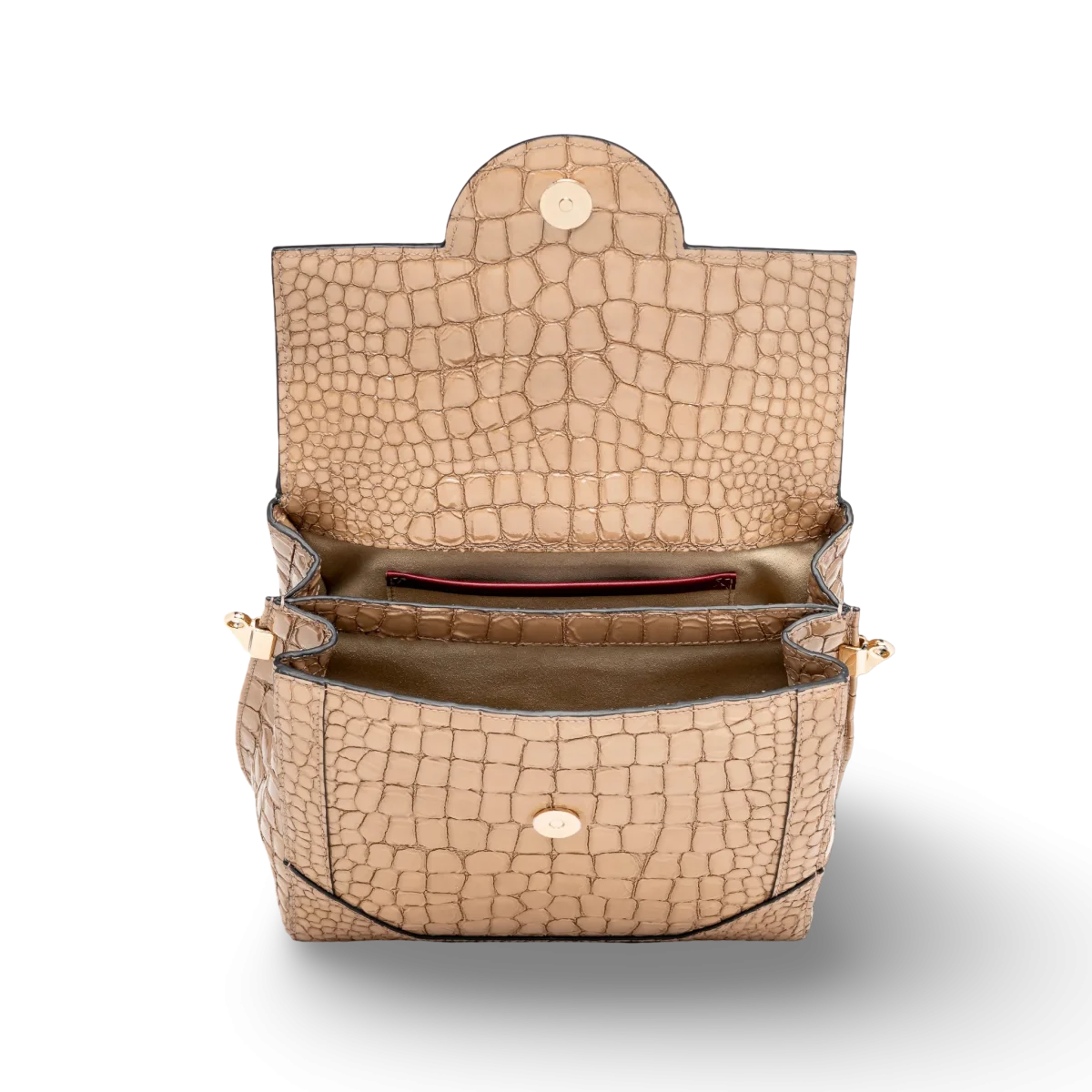 Bolso de lujo para llevar en mano, artesanal en piel caprino - Imagen 7