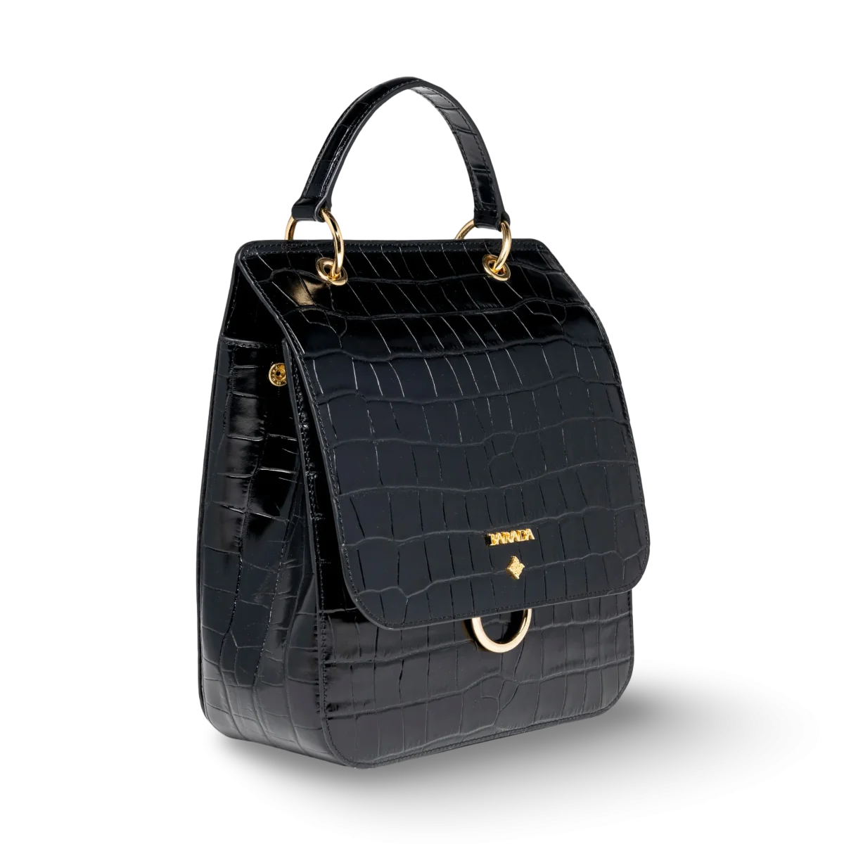 Bolso elegante de mano en piel vacuno con solapa - Imagen 4