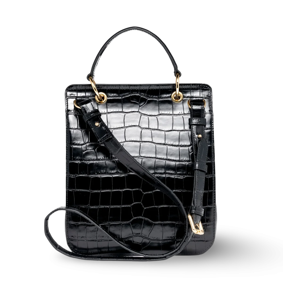 Bolso elegante de mano en piel vacuno con solapa - Imagen 3