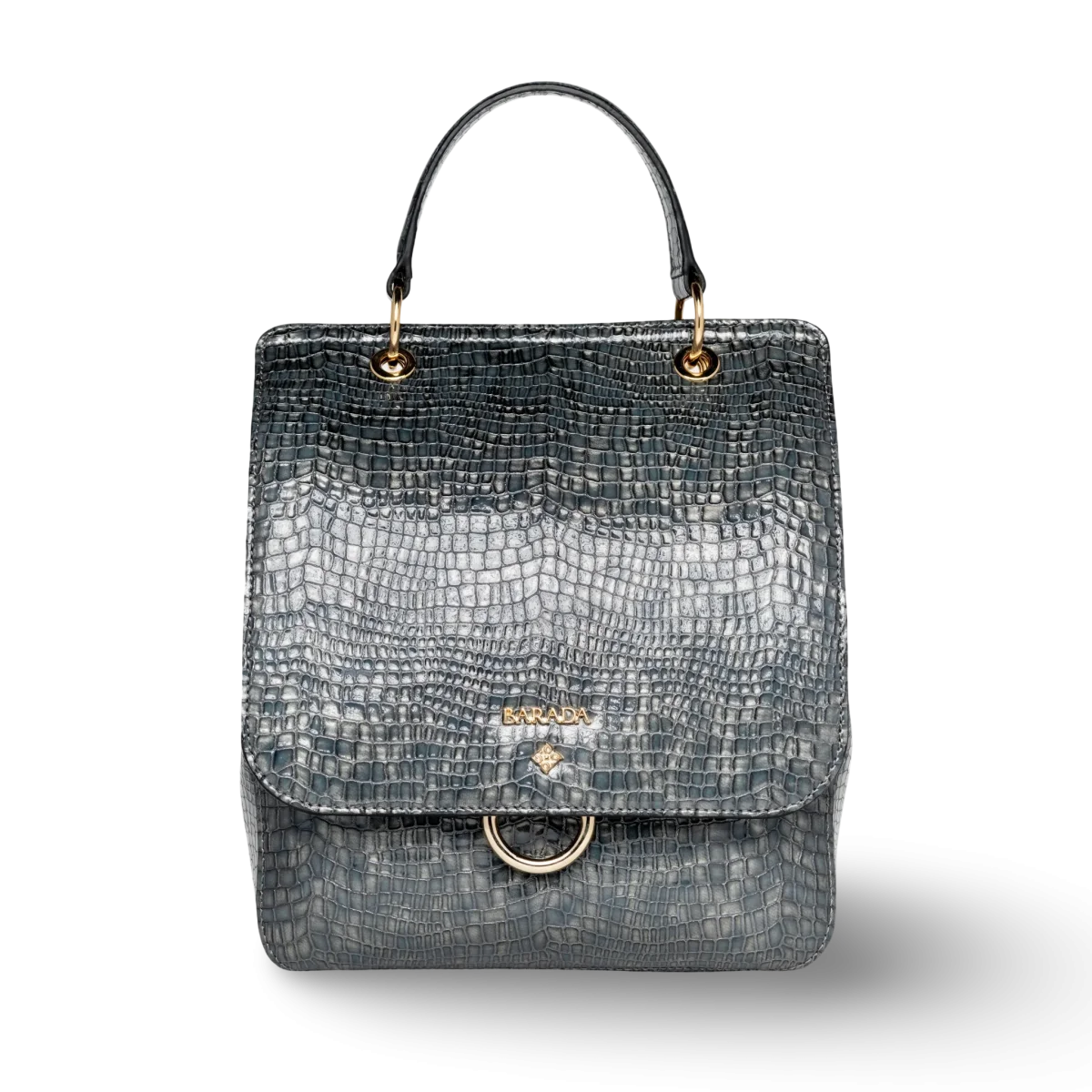Bolso elegante de mano en piel vacuno con solapa - Imagen 6