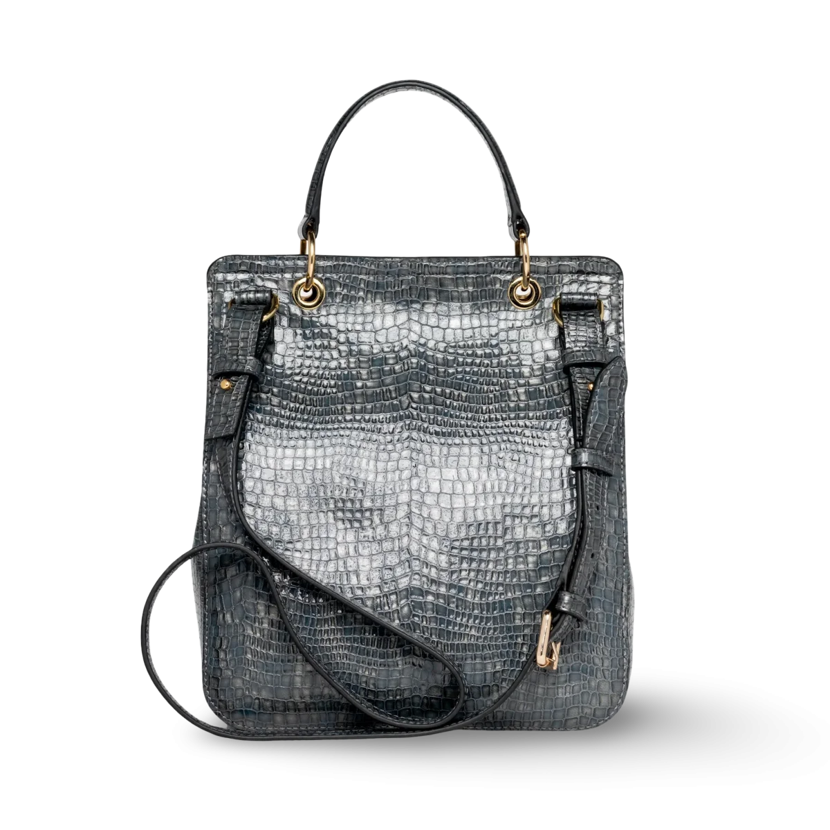 Bolso elegante de mano en piel vacuno con solapa - Imagen 7