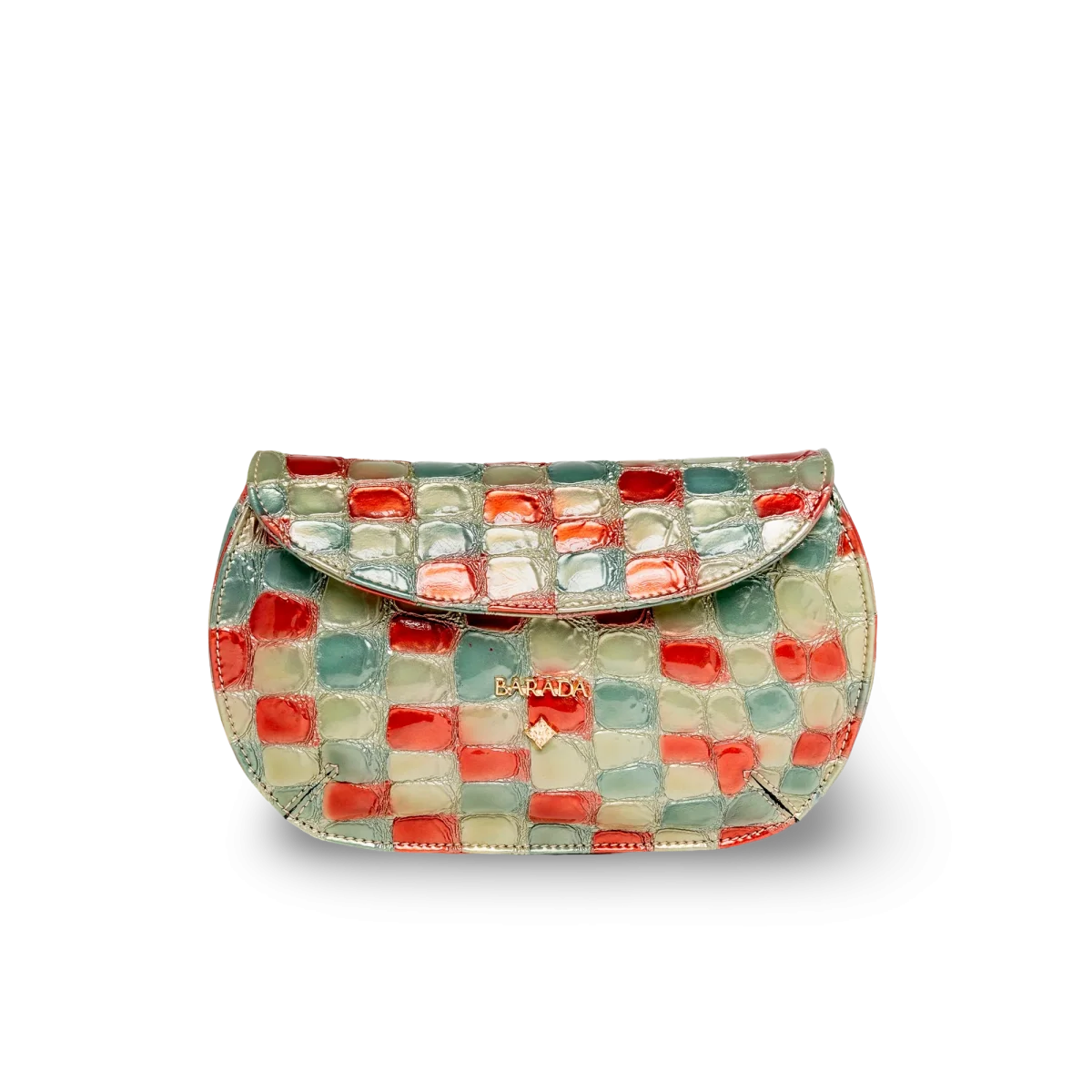 Mini bolso de diseño en cuero acabado en charol