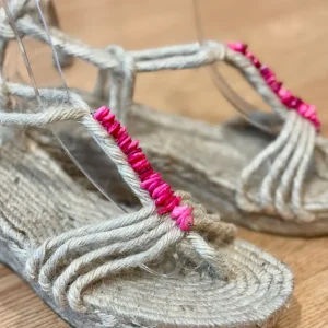 Sandalia yute Plataforma cuarzo rosa