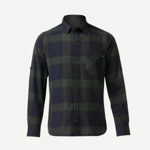Camisa manga larga cuadros Forclaz TRAVEL 100