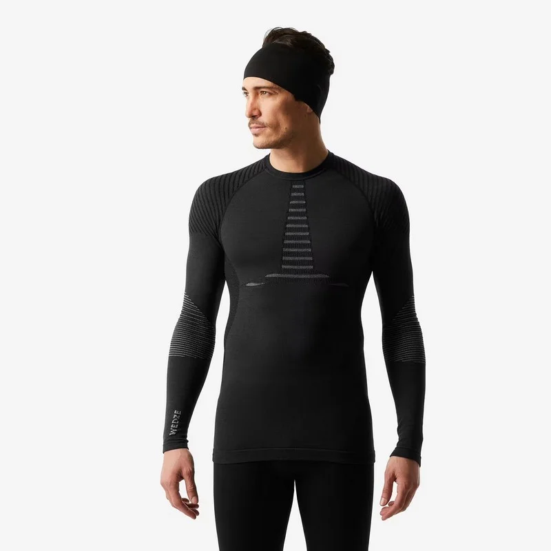 Camiseta térmica transpirable de lana merino BL900 WEDZE - Imagen 2
