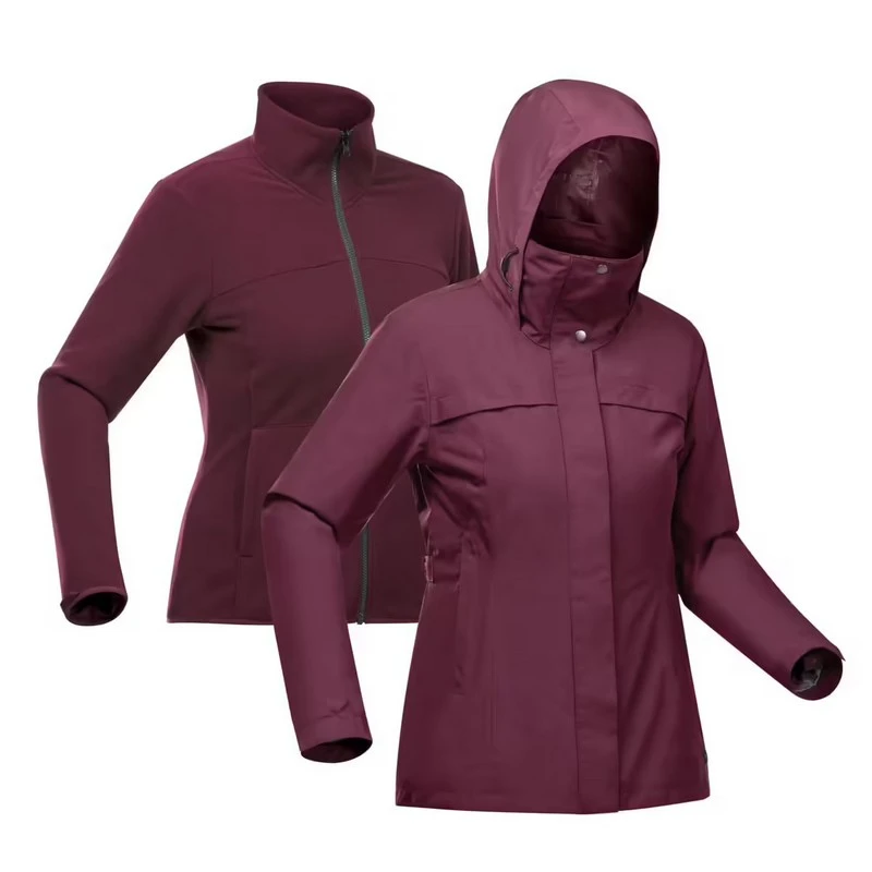 Casaca impermeable 3 en 1 Forclaz NH100 - Imagen 2