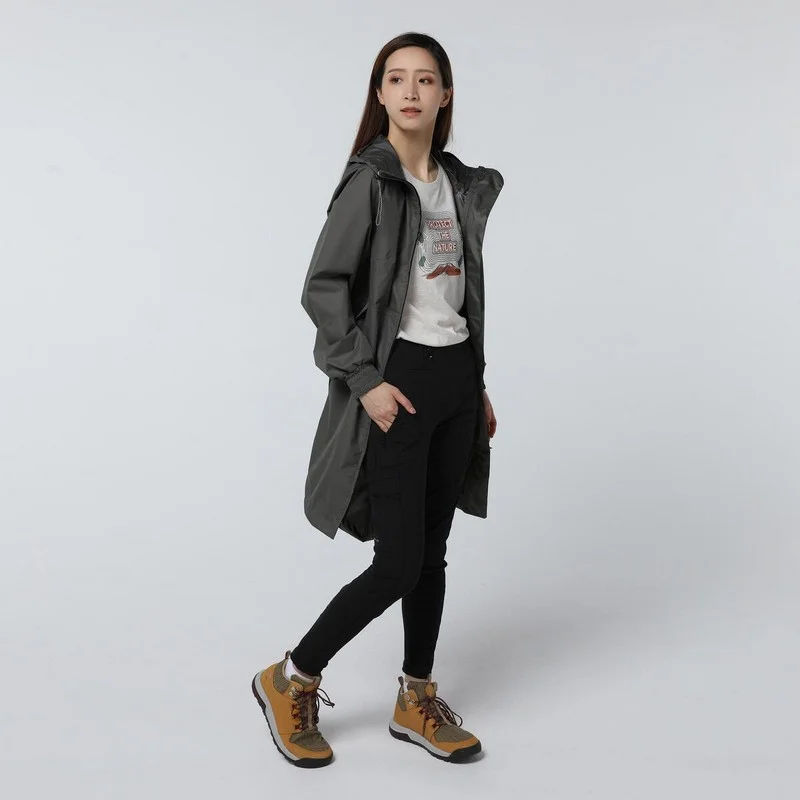Casaca impermeable de mujer quechua RAINCUT LONG - Imagen 5